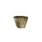 Hello Honey® 4" Antique Brass Finish Pleated Metal Vase